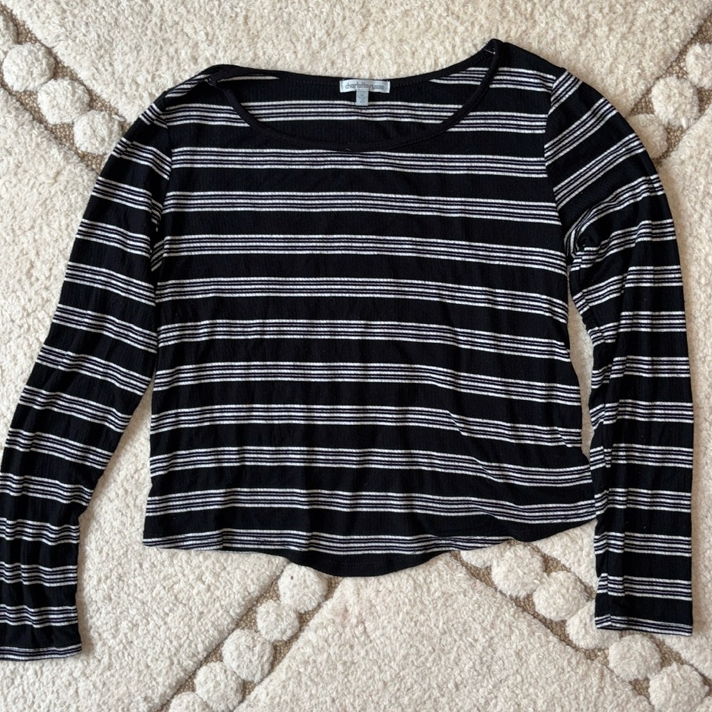 Black and white striped long sleeve